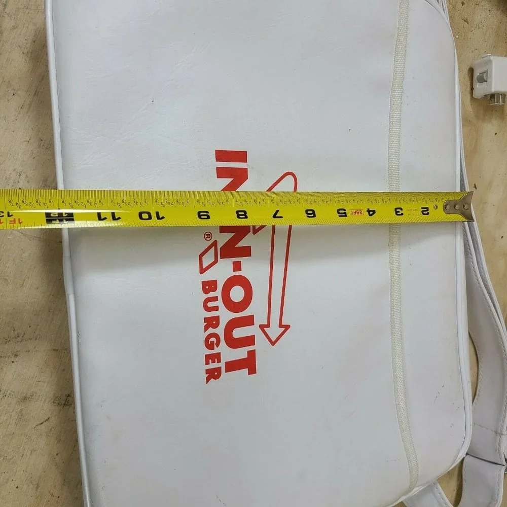 In N Out Tote Bag faux White Leather Collectible Advertising Hard to Find‎